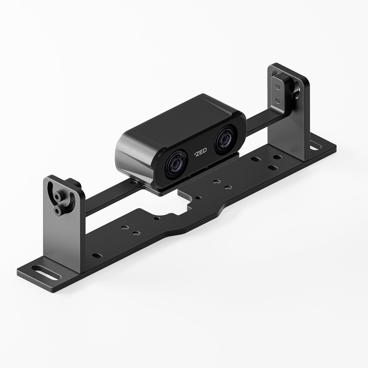 Tiltable camera mount holding a ZED X Mini camera