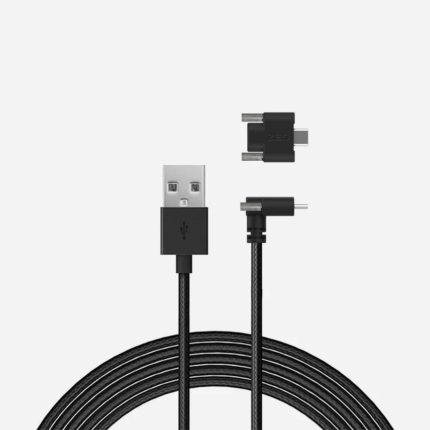 USB 3.0 Type-C Right Angle Dual Screw Locking Cable